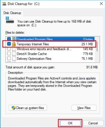 Disk Cleanup For C
