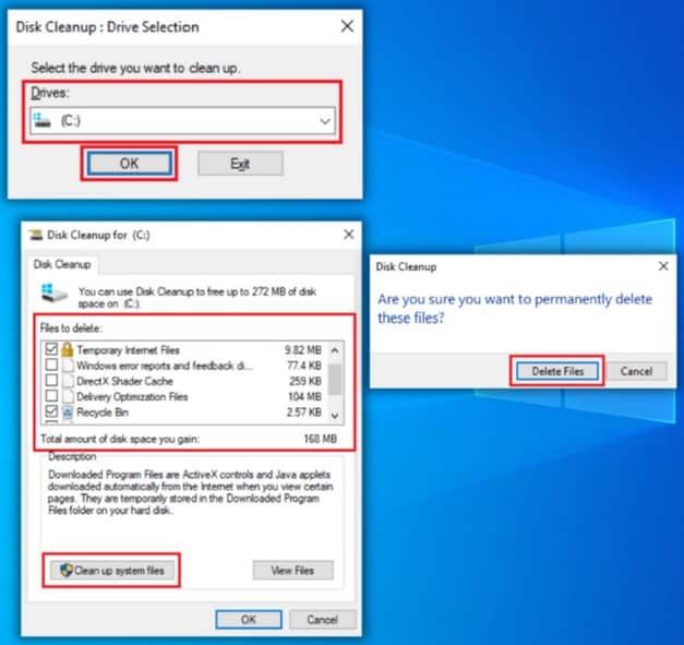 Disk Cleanup Select All
