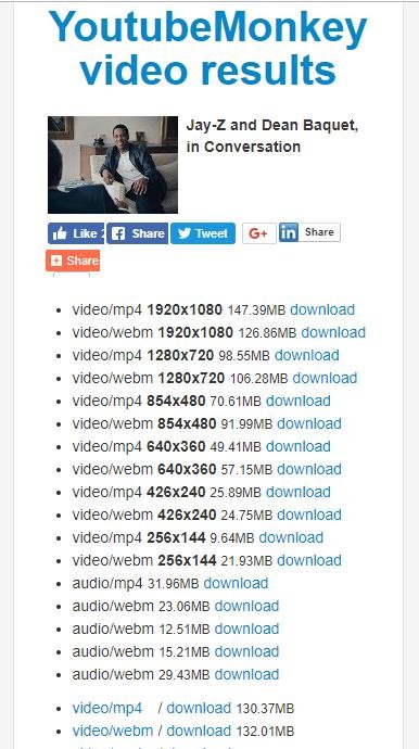Youtube Monkey Downloadable files