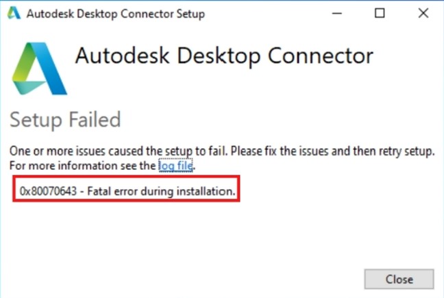 0x80070643 - Fatal Error during Installation