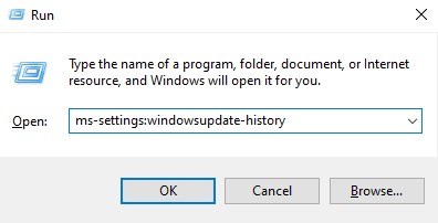 ms-settings windowsupdate-history