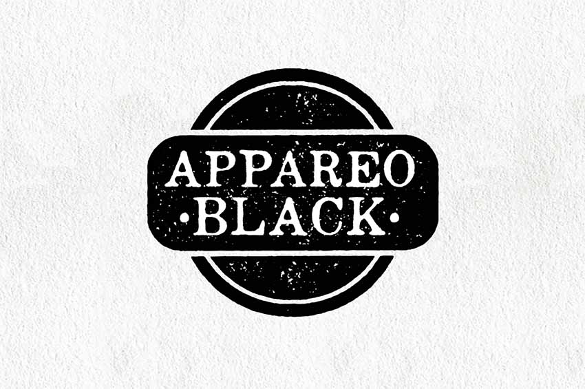 Appareo Black Typewriter Style Font