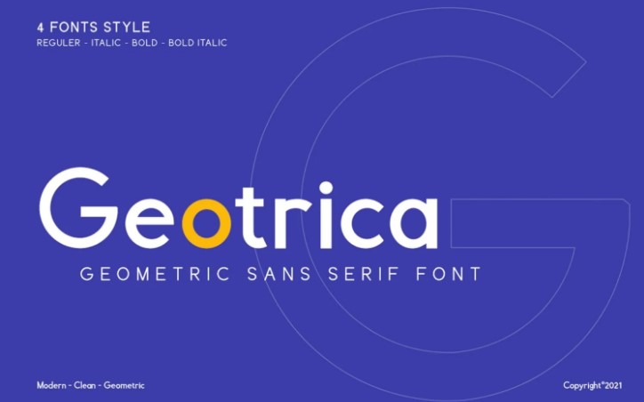 Geotrica PPT Font