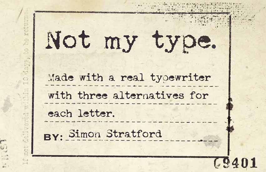 Not My Type Typewriter Font