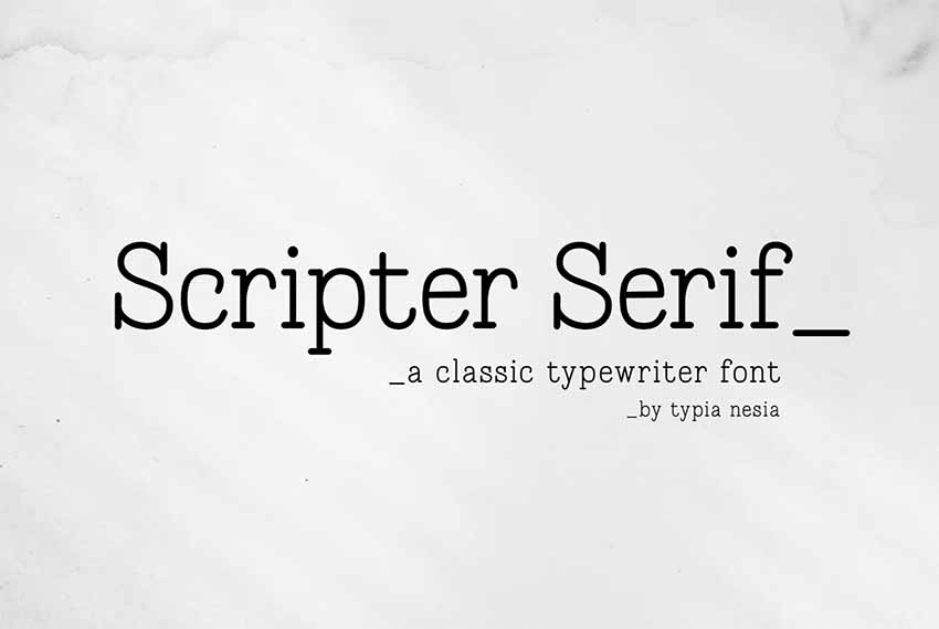 Scripter Classic Typewriter Font