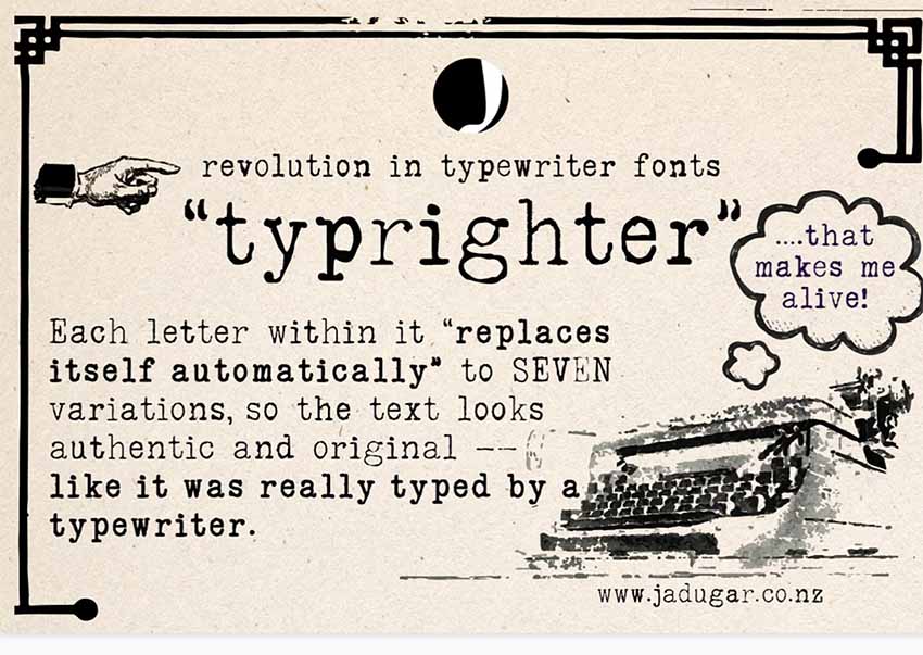 Typrighter American Typewriter Similar Font
