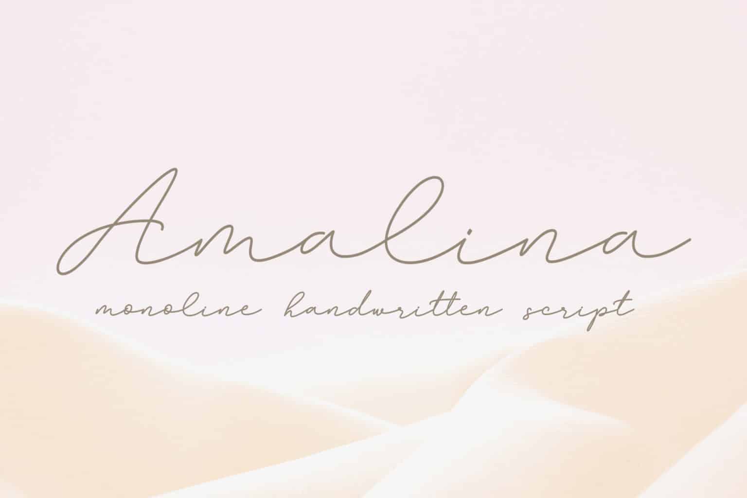 Amalina Monoline Handwritten Font