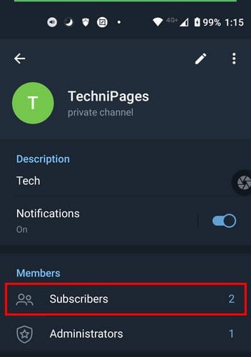 Add people telegram channel