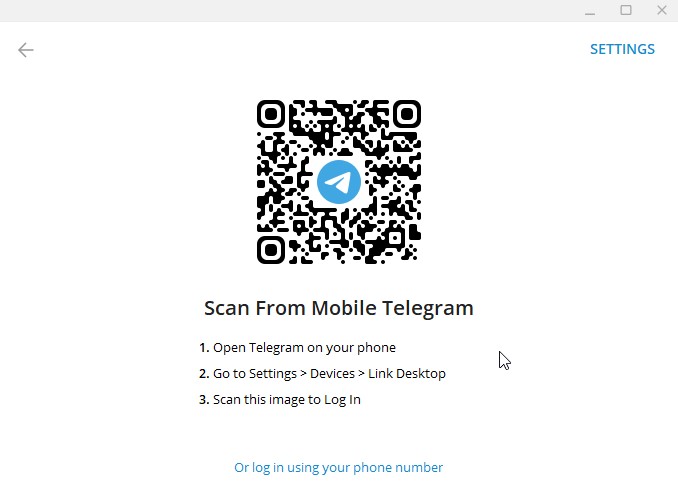 QR telegram