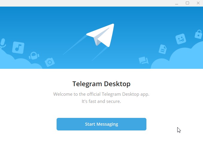 tampilan depan desktop telegram