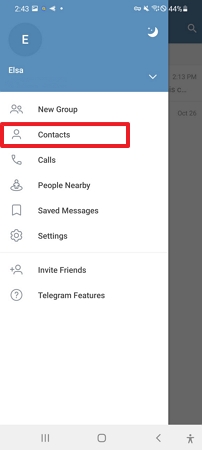 telegram contacts icon di android