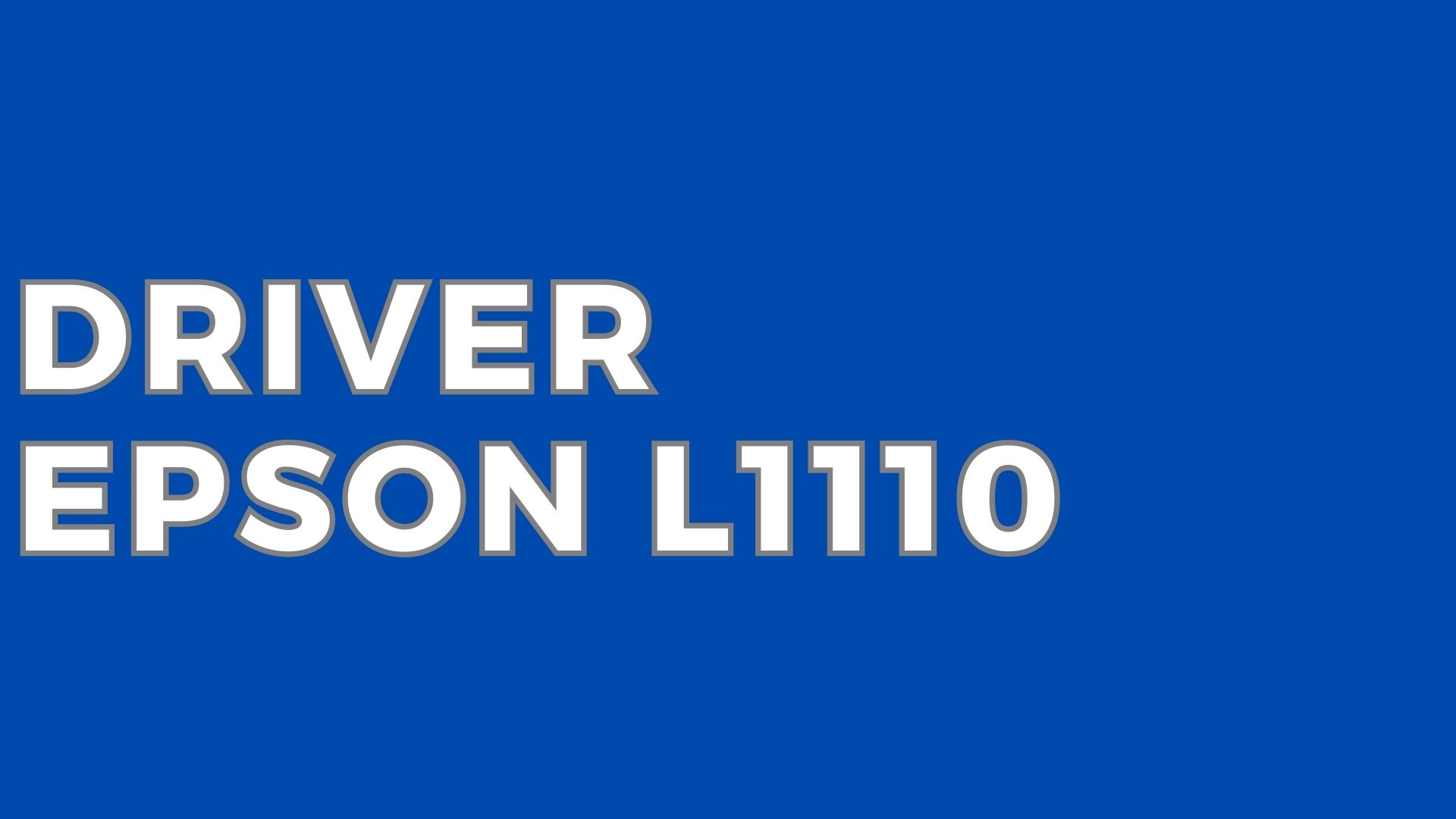 Driver Epson L1110