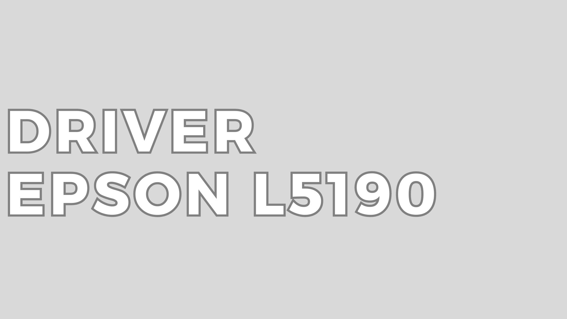 Driver Epson L5190