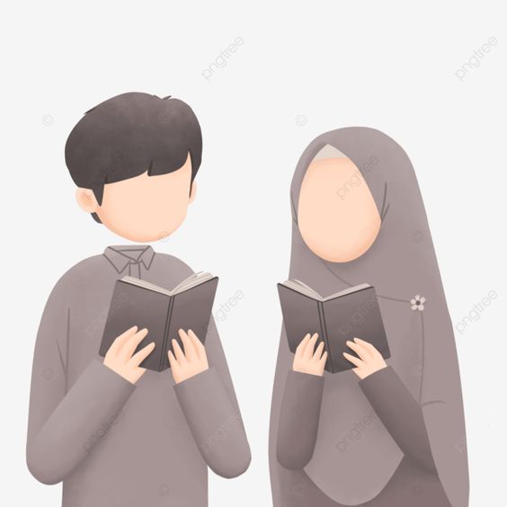 Gambar Kartun Muslimah Couple Romantis 11