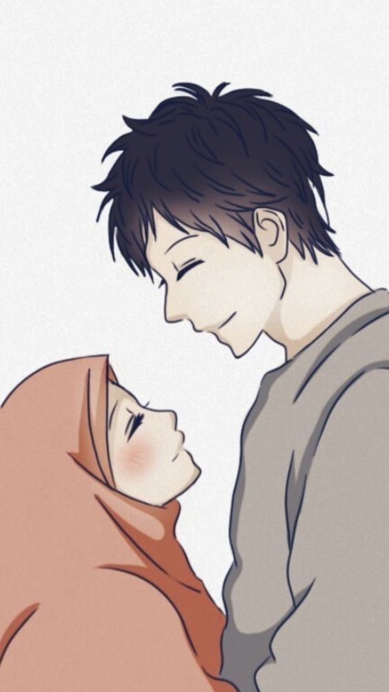 Gambar Kartun Muslimah Couple Romantis 12
