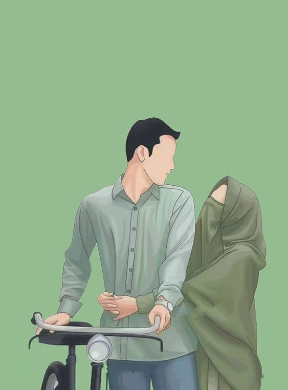Gambar Kartun Muslimah Couple Romantis 15