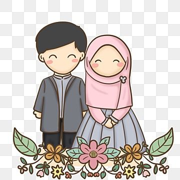 Gambar Kartun Muslimah Couple Romantis 4