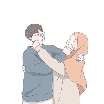 Gambar Kartun Muslimah Couple Romantis 5