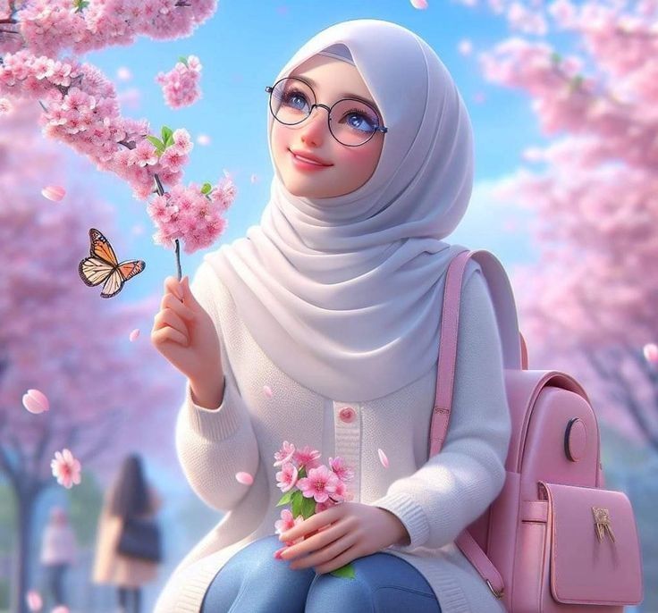 Gambar Kartun Muslimah 3D 11