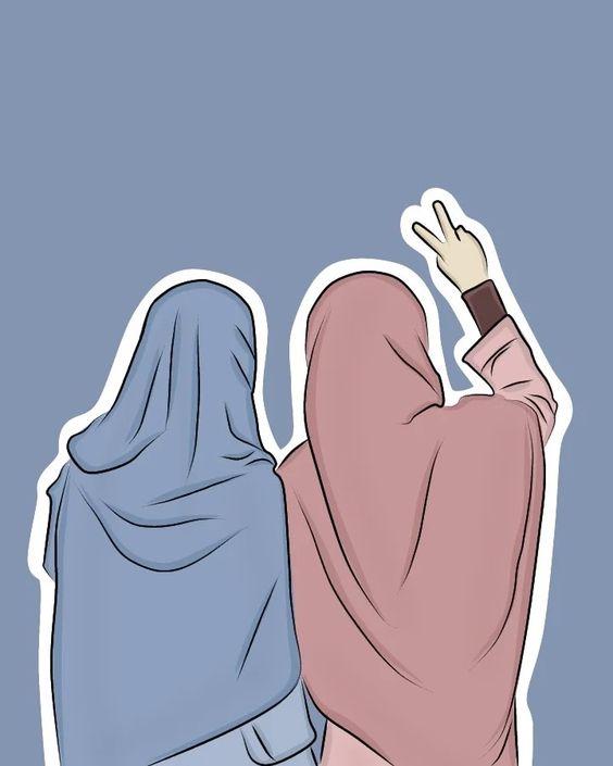 Gambar Kartun Muslimah Sahabat Berdua 9